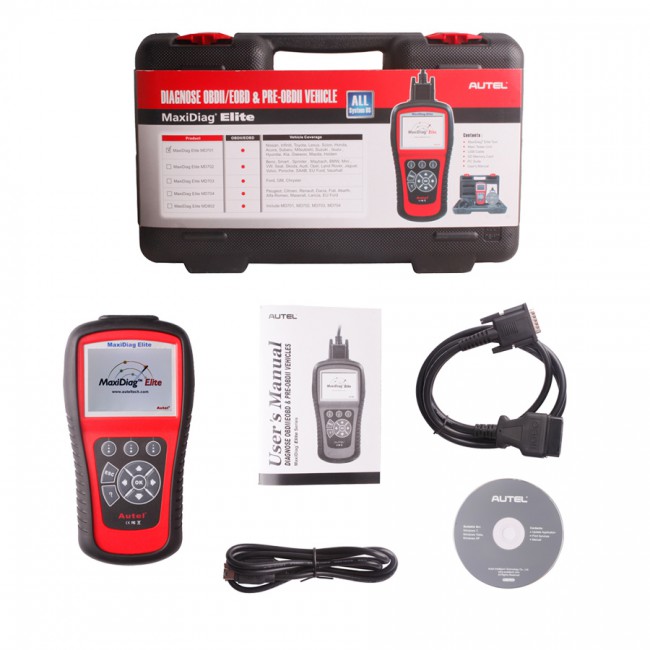 Autel MaxiDiag Elite MD702 Four System with Data Stream European Vehicle Diagnostic Tool Shipping from China