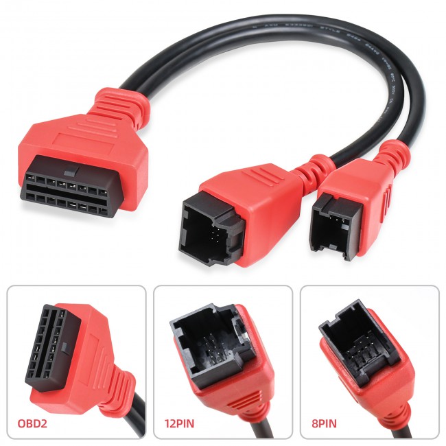 [US Ship] 12+8 Pin Adapter for Chrysler/ Dodge/ Jeep/ Fiat/ Alfa suits for Autel MaxiSys Elite/ MS908/ MS908P/ MS908S Pro/ IM608