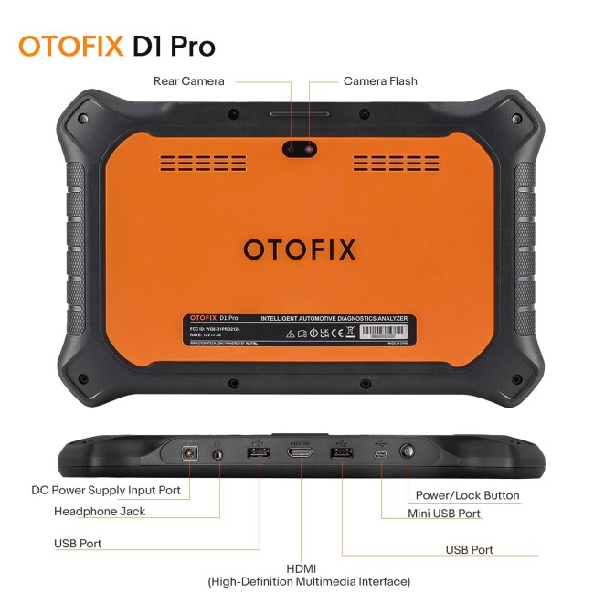 OTOFIX D1 PRO Car Diagnostic Tool with OE Full Diagnoses Bi-Directional Advanced ECU Coding Auto Scan 2.0 CANFD & DOIP Key Programming 40+ Service