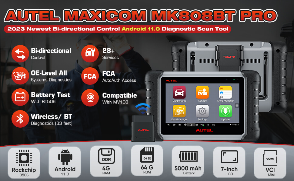 Autel MaxiCOM MK808BT Pro Description