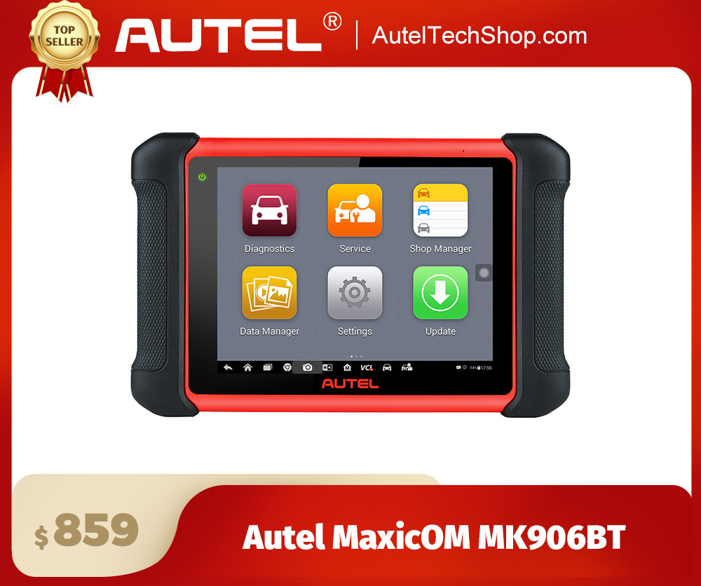 Autel MaxiCOM MK906BT OBD2 Diagnostic Scanner with Bluetooth VCI Box  Multi-Language
