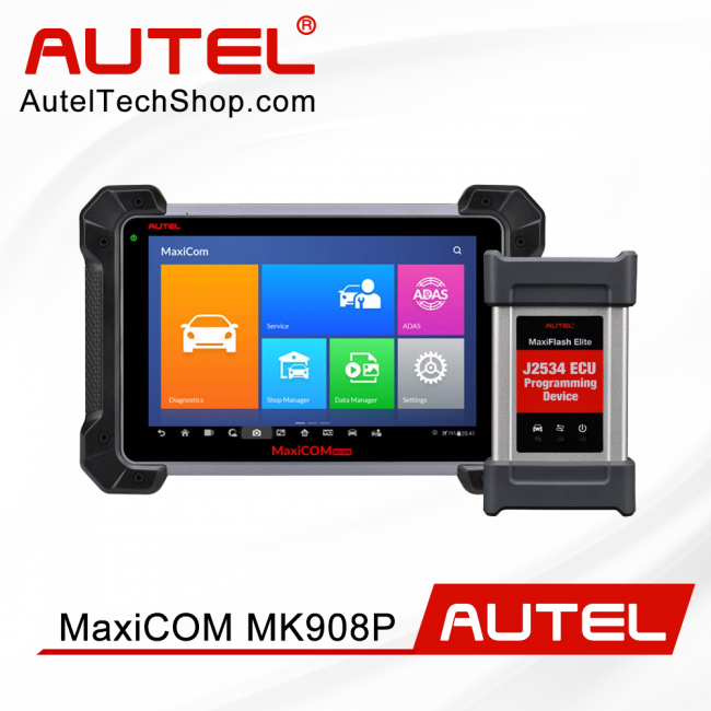 Original Autel MaxiCOM MK908P/ MK908 Pro II Full System Diagnostic Tool with J2534 Box Support ECU Coding and Programming