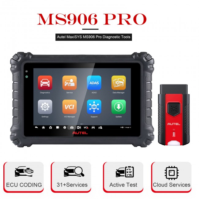 Autel MaxiSYS MS906 Pro OBD2/OBD1 Bi-Directional Diagnostic Scanner Get a Free BT506 As Gift