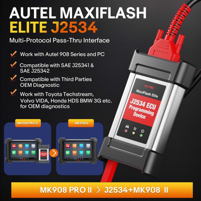 2024 New Autel MaxiCOM MK908 PRO II Automotive Diagnostic Tablet Support Scan VIN and Pre&Post Scan