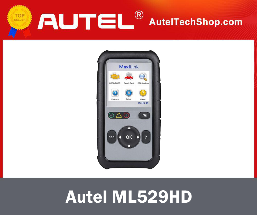 2022 New Autel ML529HD OBD2 Scan Tool Upgraded ML519 with Enhanced Mode 6/One-Key Ready Test for Heavy-Duty J1939 & J1708