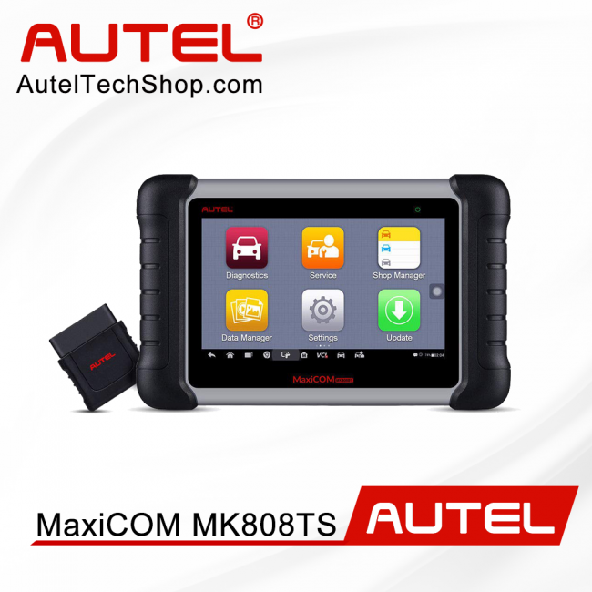 100% Original AUTEL MaxiCOM MK808TS supports OBD II diagnostics and 36+ special service