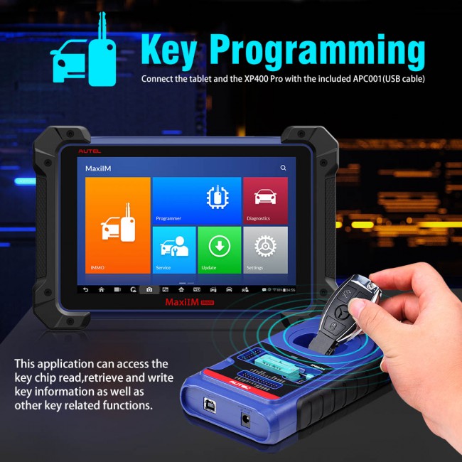 Original Autel MaxiIM IM608 PRO Auto Key Programmer & Diagnostic Tool Plus IMKPA Accessories for Renew & Unlock (IM608PROKPA)