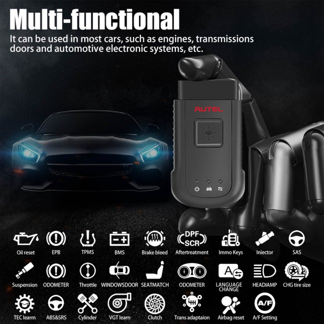 [Ship From US]100% Original Autel MaxiSYS-VCI100 Compact Bluetooth Vehicle Communication Interface Work for Autel MS906BT and MS906TS