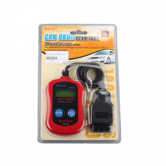 Autel MS300 Universal OBD2 Scanner Car Code Reader Turn Off Check Engine Light Read & Erase Fault Codes Check Emission Monitor Status CAN Vehicles