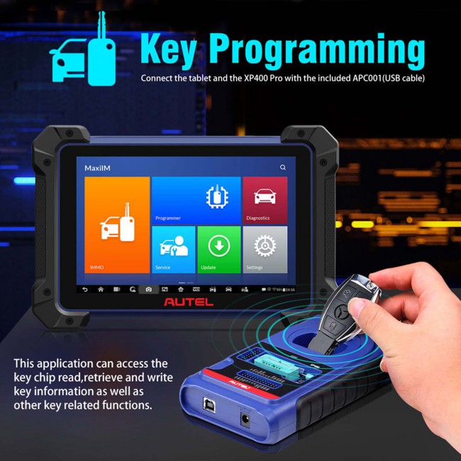 Autel MaxiIM IM608 PRO with XP400 Chip Key Programmer & J2534 ECU Programmer IMMO Programmer Car Diagnostic Tool with Bi-Directional Control