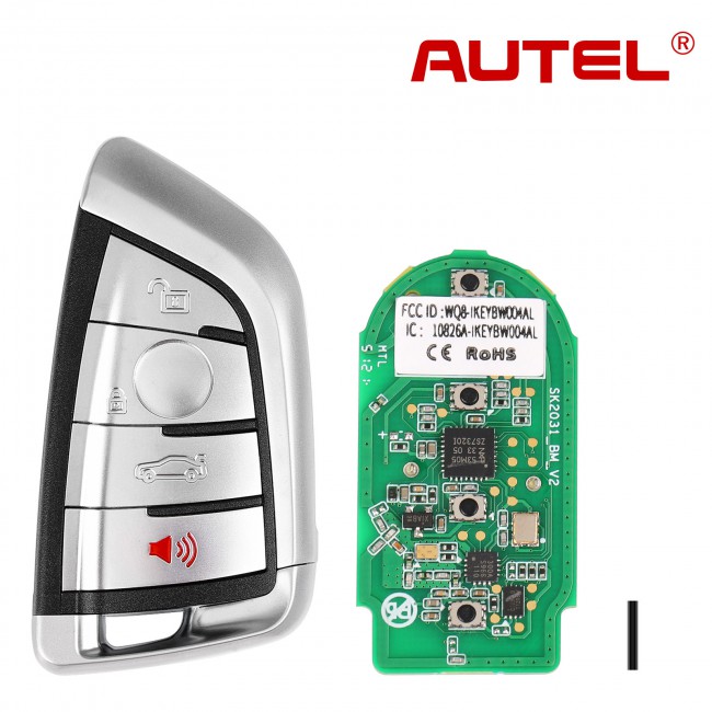 AUTEL Razor IKEYBW004AL BMW 4 Buttons Smart Universal Key Compatible with BMW and Other 700+ Car Makes 1 pc