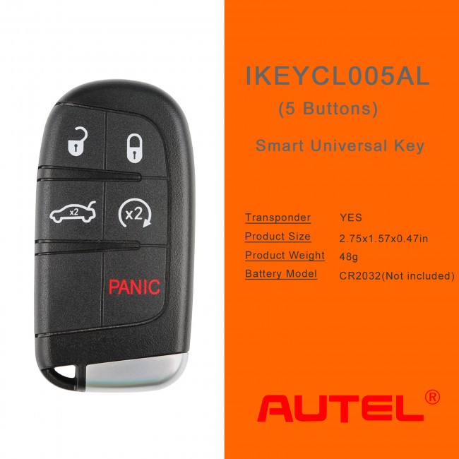 AUTEL IKEYCL005AL 5 Buttons Smart Universal Key for Chrysler 5pcs/lot