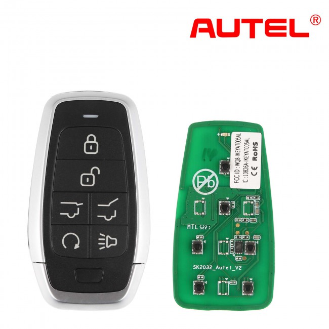 AUTEL IKEYAT006EL Independent 6 Buttons Universal Smart Key - Hatch / Hatch Glass / Remote Start 5pcs/lot