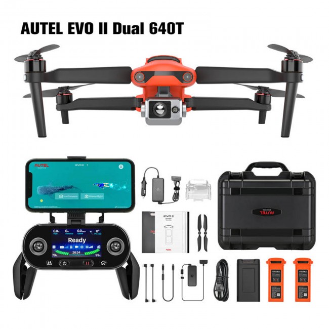 Autel  EVO II Dual  Rugged Bundle (640T) Thermal Imaging Sensor 360° Obstacle Avoidance 38 Minute Flight Time