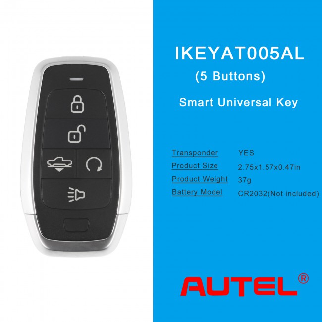 AUTEL IKEYAT005AL Independent 5 Buttons Universal Smart Key Remote Start / Air Suspension 5pcs/lot