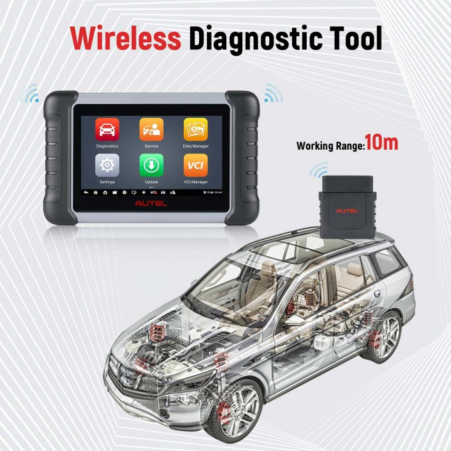 Autel MaxiCOM MK808BT All System Diagnostic Tool with MaxiVCI Support ABS/ SRS/ EPB/ DPF/ SAS Upgraded Version of MK808
