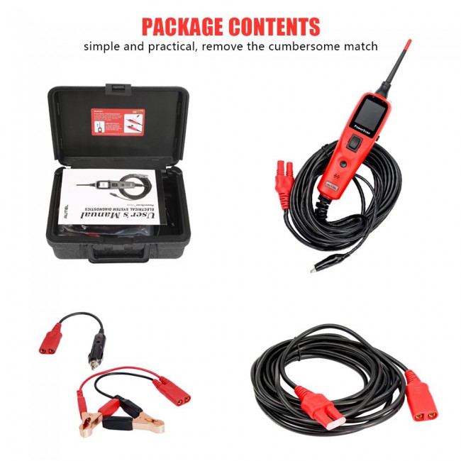 [US Ship]Autel PowerScan PS100 Electrical System Diagnosis Tool PowerScan PS100 Auto Circuit Battery Tester Easy to Read AVOmeter