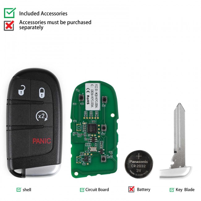AUTEL IKEYCL004AL 4 Buttons Smart Universal Key for Chrysler 5pcs/lot