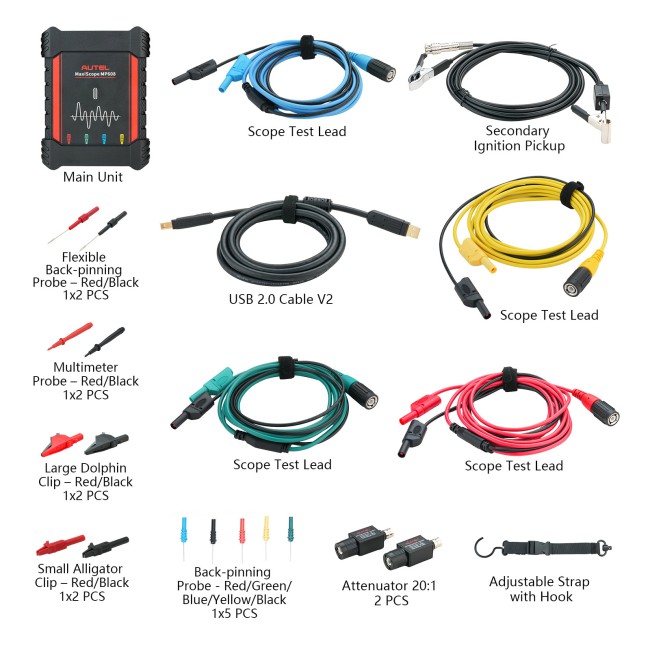AUTEL MaxiScope MP608 4-Channel Automotive Oscilloscope for Advanced Vehicle Electrical Diagnostics