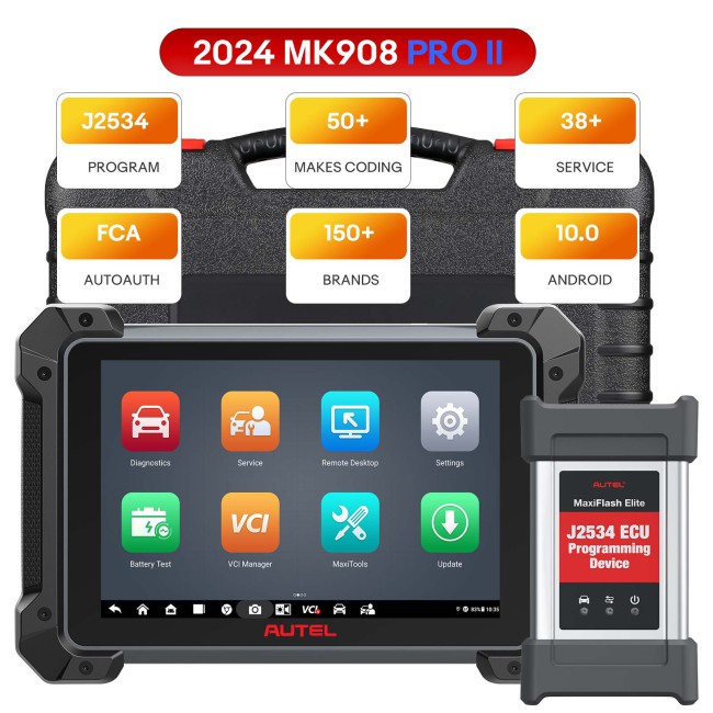 2026 New Autel MaxiCOM MK908 PRO II Automotive Diagnostic Tablet Support Scan VIN and Pre&Post Scan