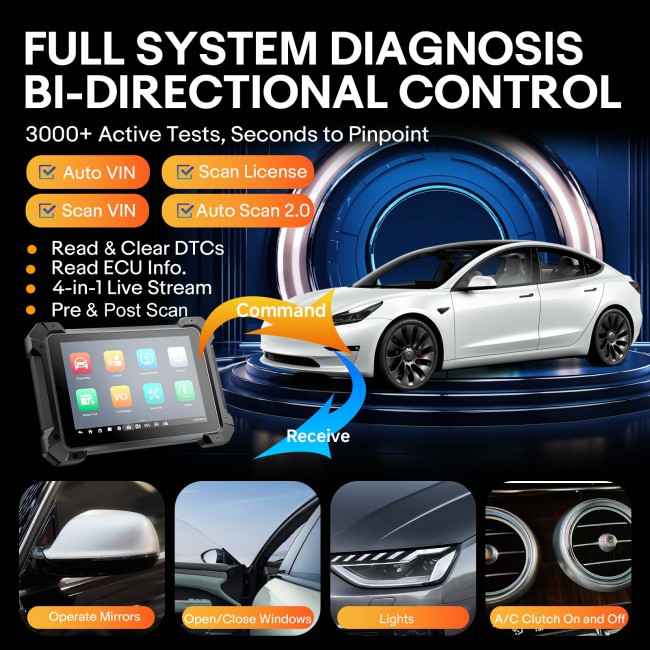 2026 New Autel MaxiCOM MK908 PRO II Automotive Diagnostic Tablet Support Scan VIN and Pre&Post Scan