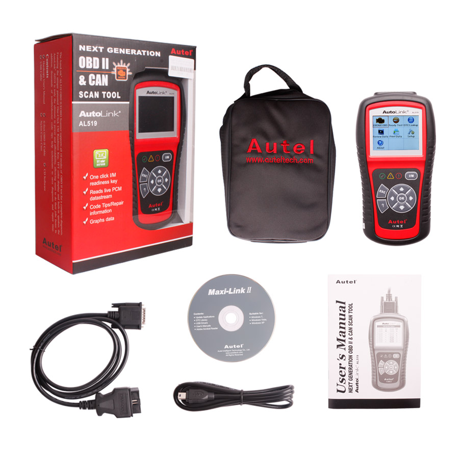 Autel Autolink AL519 OBDII/EOBD Check Engine Code Reader CAN Scanner –  DiagMart