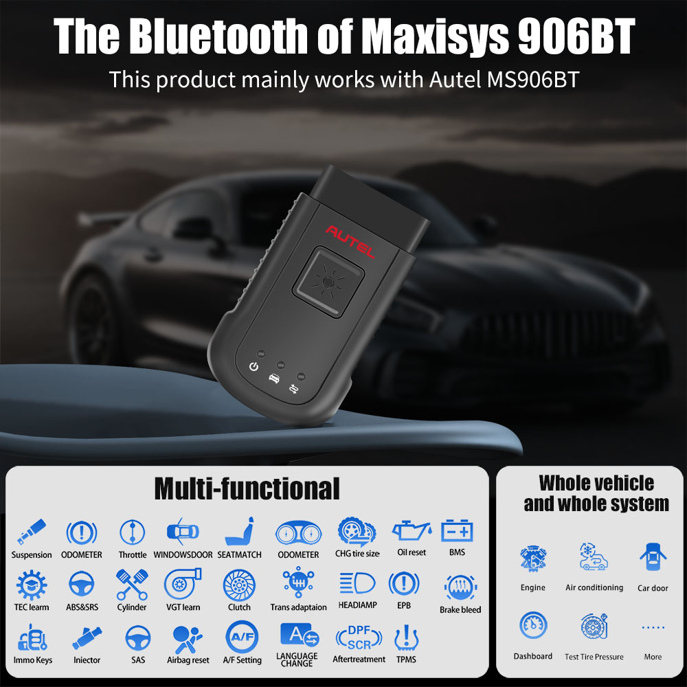Autel MaxiSYS-VCI100 Compact Bluetooth Vehicle Communication
