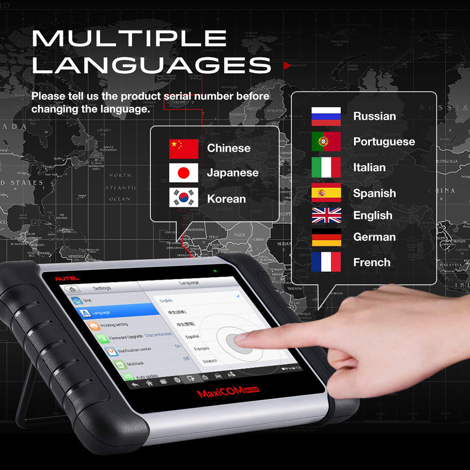 Maxicom MK808 supports Languages