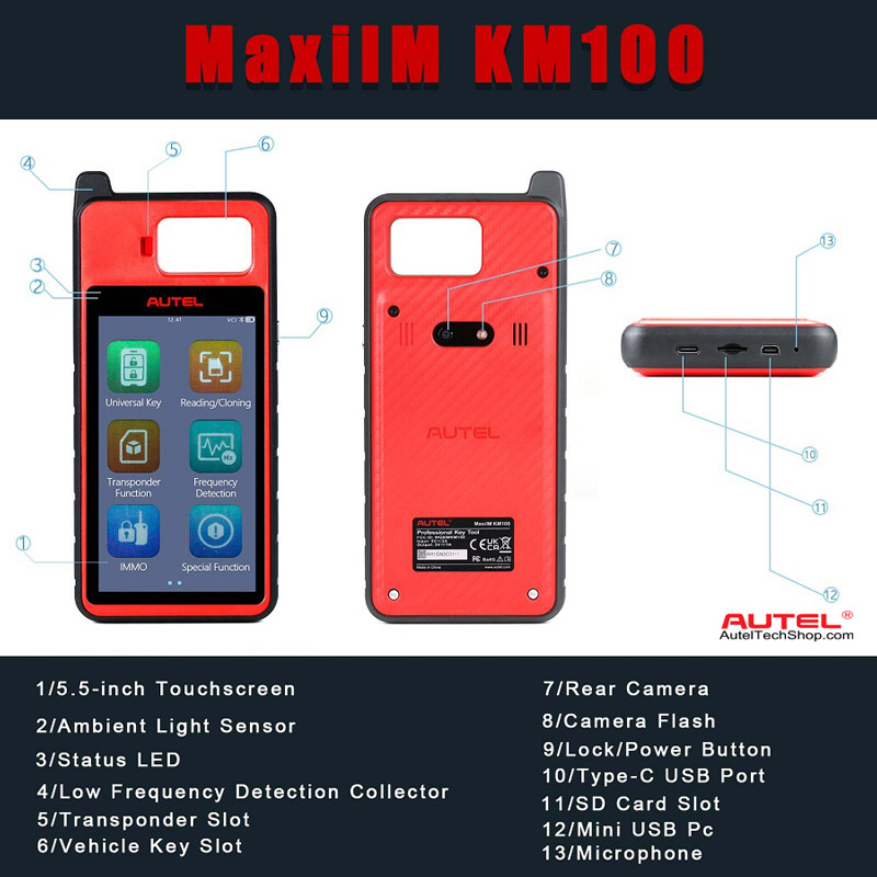 Autel MaxiIM KM100 Specification