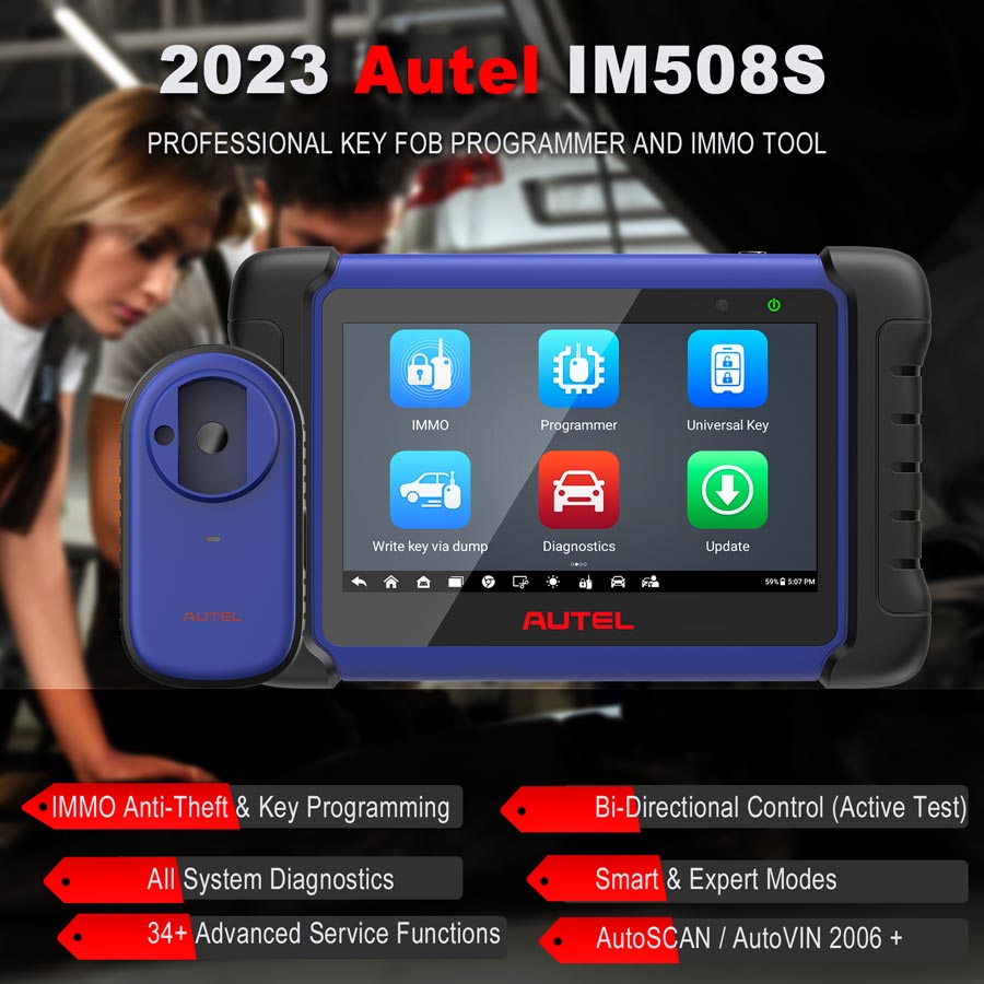 Autel MaxiIM IM508S Advanced IMMO and Key Programming Tool (No Area Restriction) with G-BOX3 