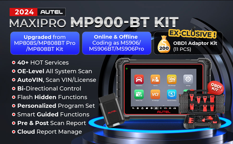 AUTEL MaxiPRO MP900BT KIT Car Diagnostic Scanner