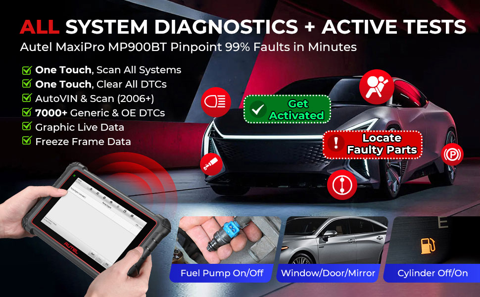 AUTEL MaxiPRO MP900BT KIT Car Diagnostic Scanner